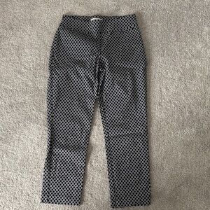 Talbots Black and White Geometric Pants